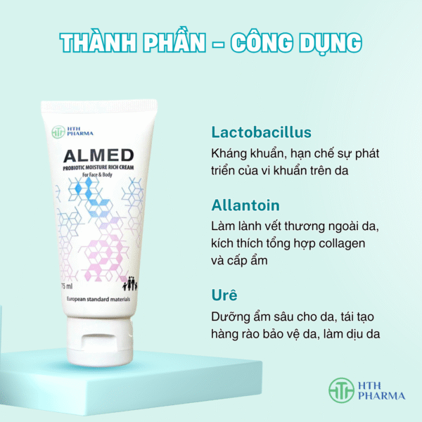 Kem giữ ẩm, làm mịn, dịu da ALMED cho mặt và cơ thể – 75ml - Hình ảnh 3
